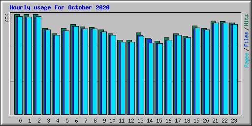 Hourly usage for October 2020